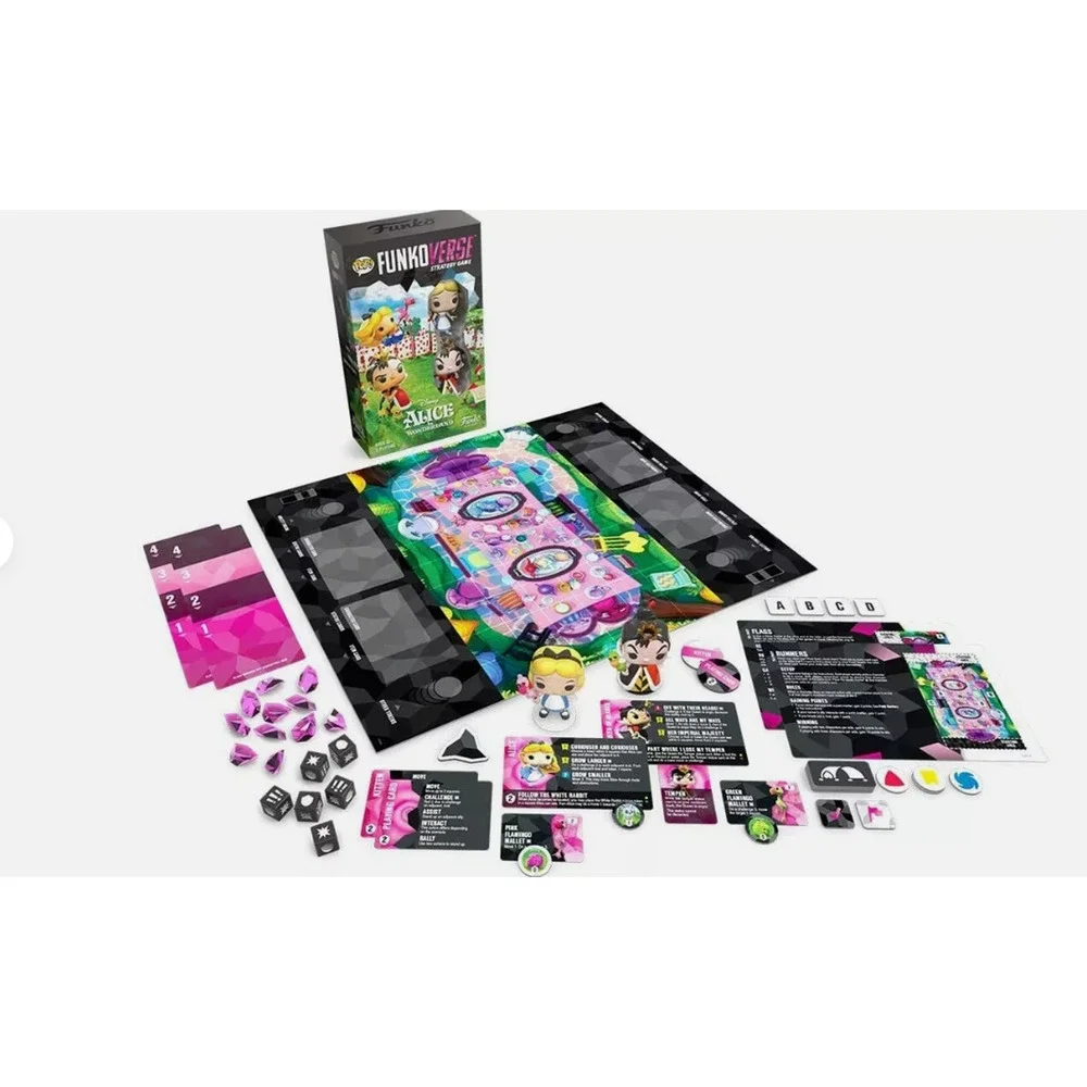 POP! Funkoverse Alice In Wonderland  Strategy Game 2 Pack Funko Games NWT
